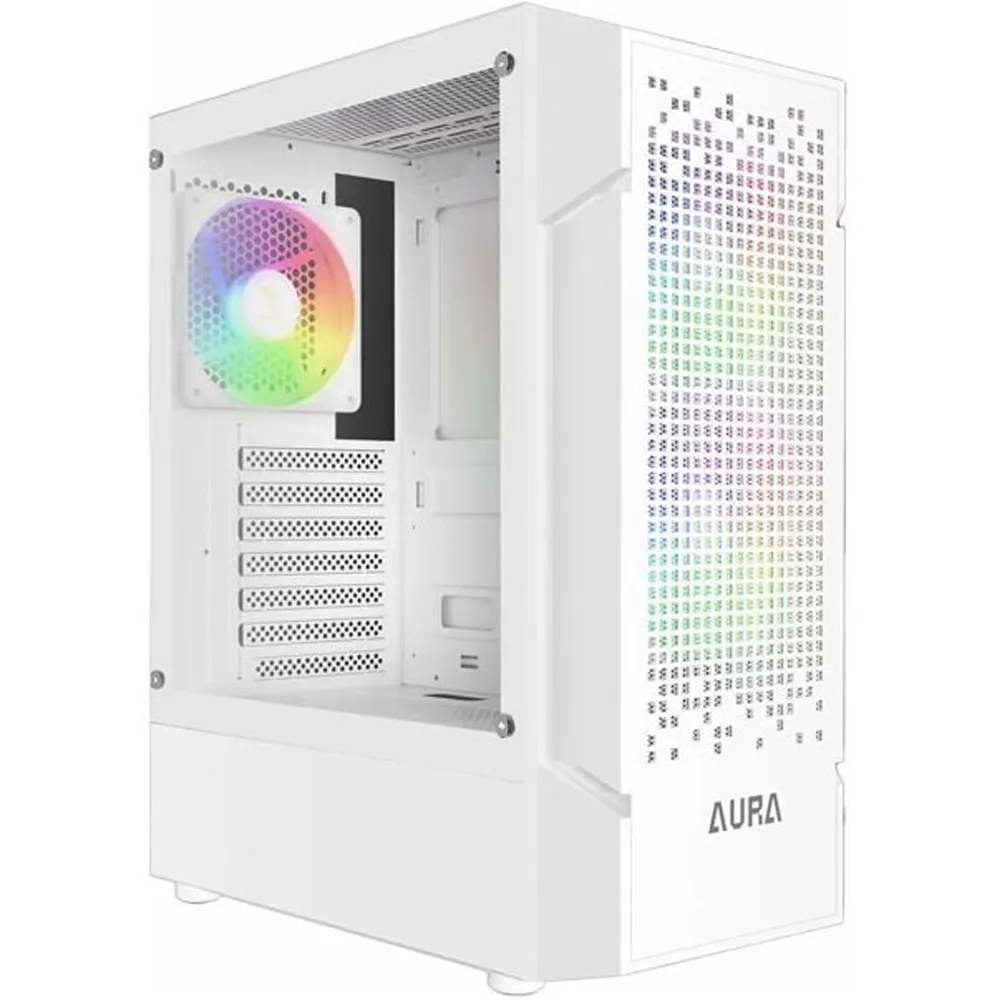 کیس کامپیوتر گیمدیاس مدل AURA GC7 ARGB (سفید)