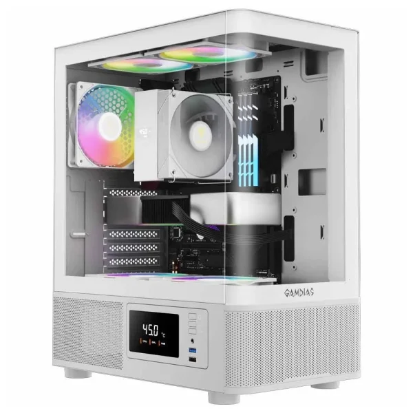 کیس کامپیوتر گیمدیاس مدل ATLAS E2 CG (سفید)