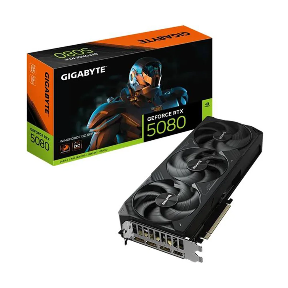کارت گرافیک 5080 گیگابایت Windforce OC SFF 16GB (RTX 5080 Windforce)