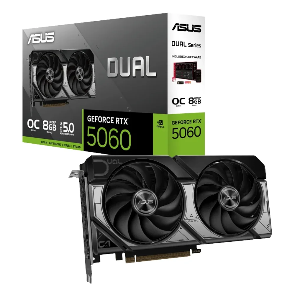 کارت گرافیک ASUS Dual GeForce RTX 5060 OC Edition 8GB GDDR7