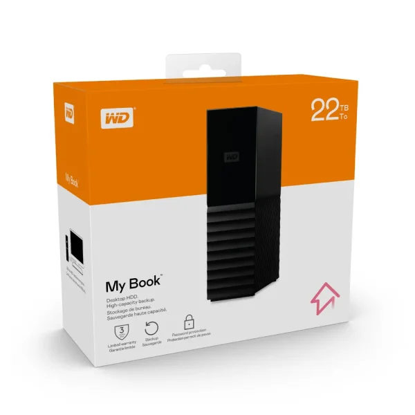 هارد اکسترنال رومیزی وسترن دیجیتال WD My Book ظرفیت 22 ترابایت