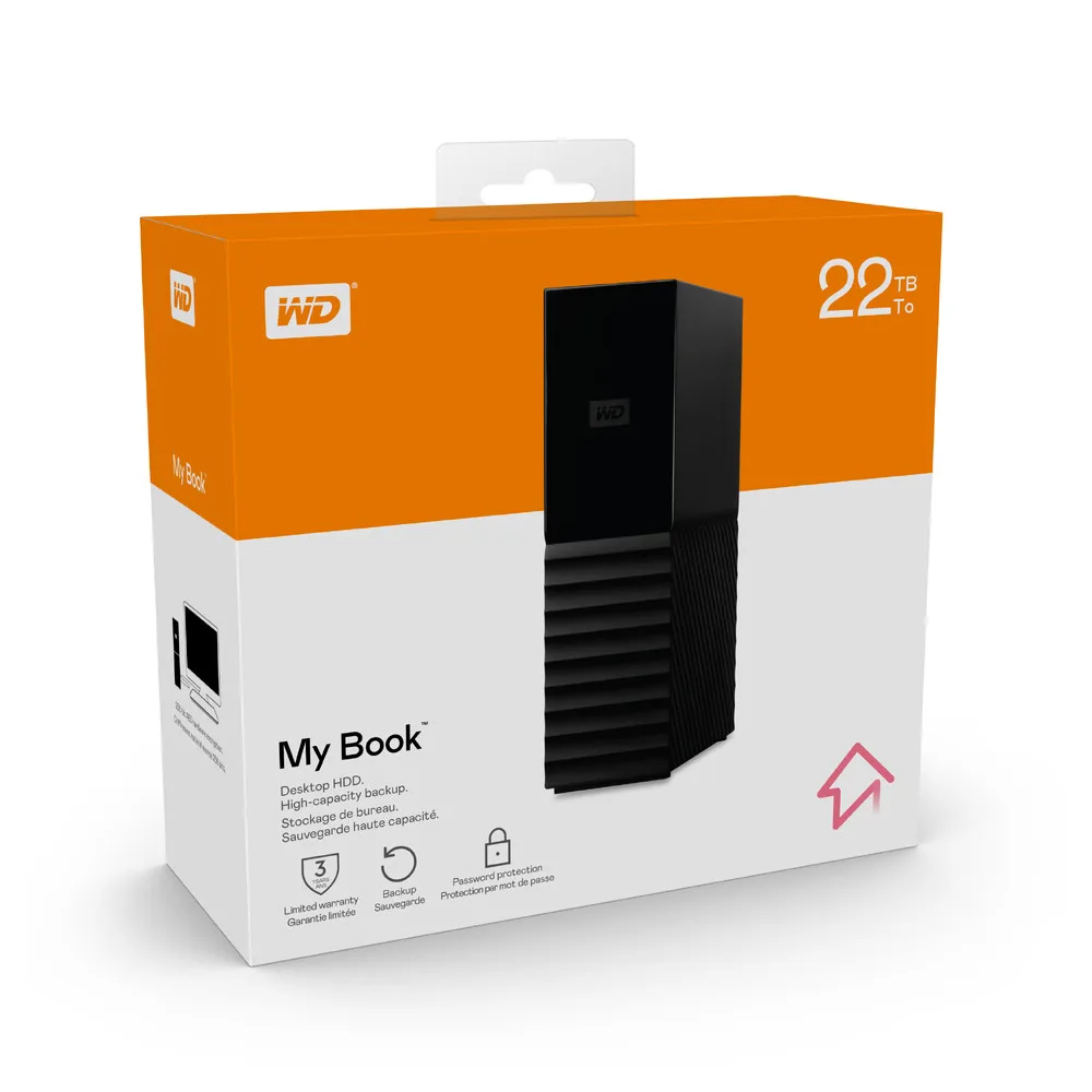 هارد اکسترنال رومیزی وسترن دیجیتال WD My Book ظرفیت 22 ترابایت