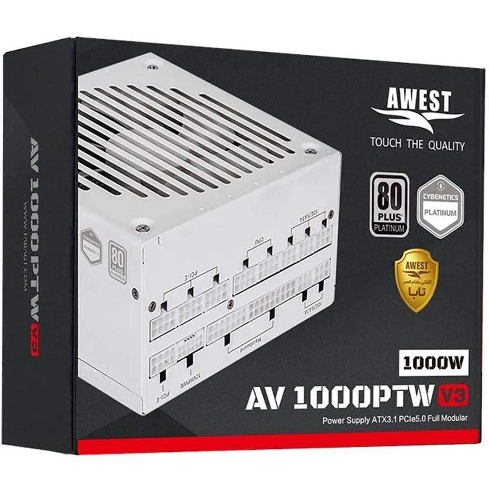 پاور اوست 1000 وات پلاتینیوم فول (سفید) – ATX3