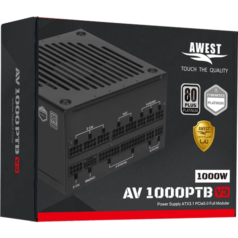 پاور اوست 1000 وات پلاتینیوم فول (مشکی) – ATX3