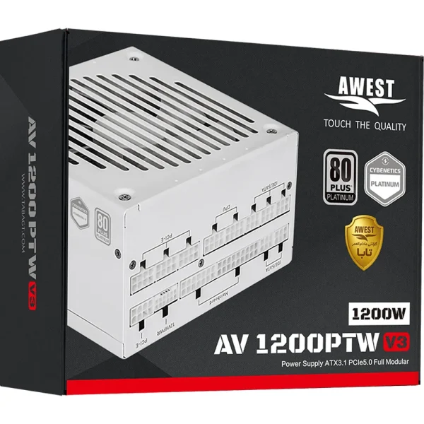 پاور اوست 1200 وات پلاتینیوم فول (سفید) – ATX3