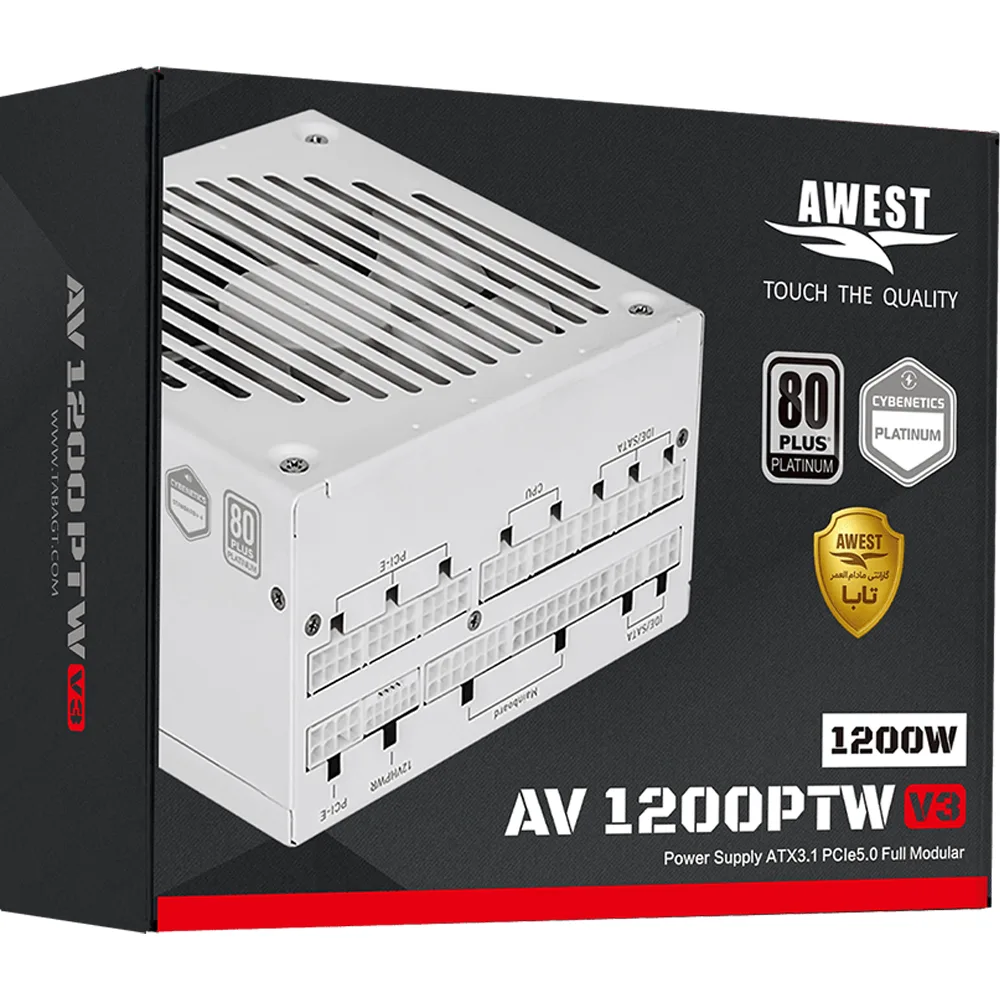 پاور اوست 1200 وات پلاتینیوم فول (سفید) – ATX3