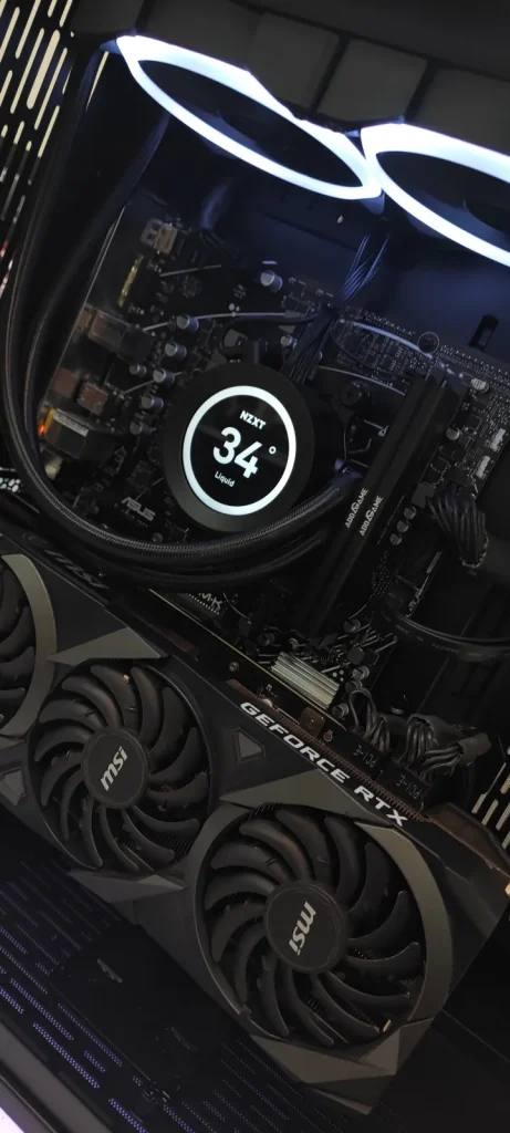 سیستم با خنککننده NZXT Kraken و MSI RTX